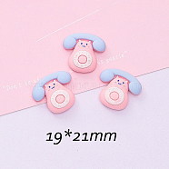 Opaque Resin Cabochons, Phone, Pink, 19x21mm(OHAR-PW0001-600B)