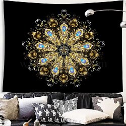 Polyester Wall Hanging Tapestry, for Bedroom Living Room Decoration, Rectangle, Flower, 1300x1500mm(TREE-PW0001-35B-02)