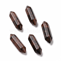 Synthetic Mahogany Obsidian Beads, No Hole, Faceted, Bullet, 22~23x6x6mm(G-K330-16)
