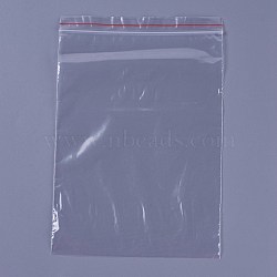 Plastic Zip Lock Bags, Resealable Packaging Bags, Top Seal, Self Seal Bag, Rectangle, Clear, 22x15cm, Unilateral Thickness: 1.6 Mil(0.04mm)(OPP-Q001-15x22cm)