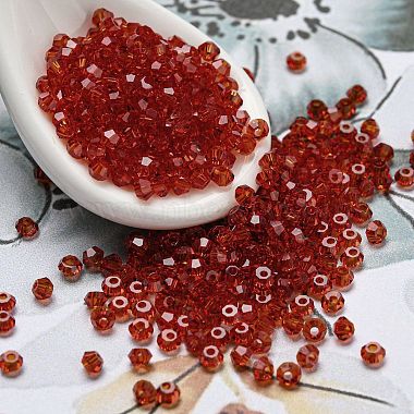 FireBrick Bicone Glass Beads