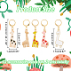 12Pcs 3 Style Alloy Enamel Giraffe & Alpaca Charm Locking Stitch Markers(HJEW-PH01671)-2