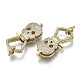 Brass Micro Pave Clear Cubic Zirconia Lobster Claw Clasps(KK-N227-46-NF)-1
