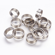Closeout Sale, Stainless Steel Rings, Mixed Shapes and  Mixed Size, Stainless Steel Color, 7mm(STAS-XCP0001-02P)