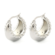 Rack Plating Brass Crescent Moon Hoop Earrings for Women, Lead Free & Cadmium Free, Platinum, 24x14x24mm(EJEW-Q780-02P)