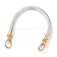 PU Leather Bag Strap, with Alloy Swivel Clasps, Bag Replacement Accessories, Silver, 41.5x1cm(FIND-G010-C13)