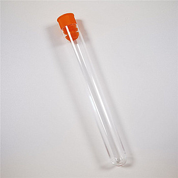 Transparent Sealed Bottles, Beading Sewing Embroidery Cross-Stitch Needle Storage Tube, Dark Orange, 11x1cm