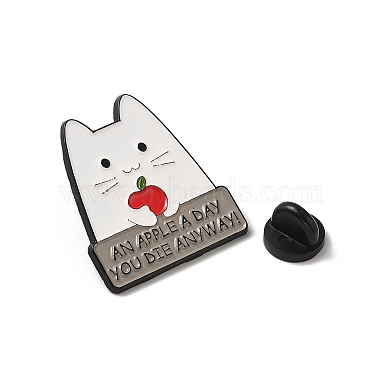 Cat Shape Enamel Pins(JEWB-P039-11EB-05)-3