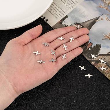 Stainless Steel Tiny Cross Charms(STAS-Q168-07)-4