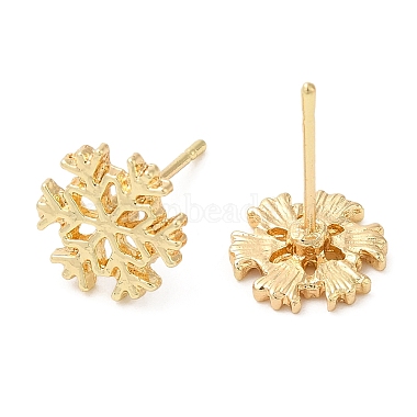 Snowflake Alloy Stud Earrings for Women(PALLOY-Q447-23LG)-2