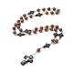 Natural Wood Rosary Bead Necklace(NJEW-JN04249)-1