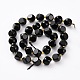 Natural Black Onyx Beads Strands(G-A030-B22-8mm)-2