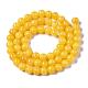 Natural Dyed Yellow Jade Gemstone Bead Strands(G-R271-6mm-Y07)-2