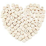 100Pcs Unfinished Wood Faceted Cube Beads, Natural Wooden Beads, Lead Free, Moccasin, 16x16x16mm, Hole: 2~3mm(WOOD-PA0001-75A)