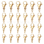 40Pcs 4 Styles 304 Stainless Steel Lobster Claw Clasps, with Open Jump Ring, Golden, 9~12x5.5~7x3.5mm, Hole: 3mm, Open Jump Ring: 5x0.6mm, about 10pcs/style(STAS-UN0040-73)