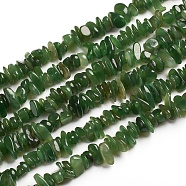 Natural Green Jasper Beads Strands, Chip, 1.5~4.5x6.5~11.5mm, Hole: 1mm, about 33.39 inch(84.8cm)(G-D0002-C42)
