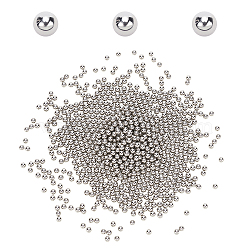 Stainless Steel Polished Beads, Jewelry Polished Accessories, Round, Stainless Steel Color, 3mm, about 450g/bag(STAS-WH0022-09P)