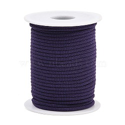 Nylon Threads, Milan Cords/Twisted Cords, Indigo, 3mm, about 21.87 yards(20m)/roll(NWIR-P018-43)