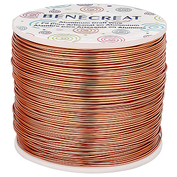 Round Aluminum Wire, Dark Salmon, 20 Gauge, 0.8mm, about 770.99 Feet(235m)/roll