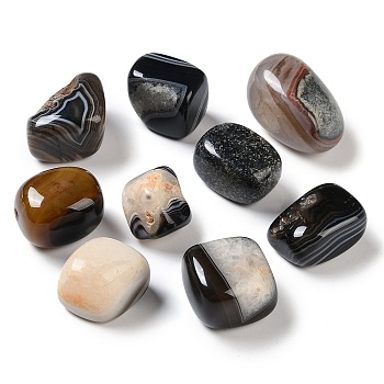 Natural Agate Beads, Dyed & Heated, Nuggets, No Hole/Undrilled, Tumbled Stone, 15~27x14~22x11.5~21mm