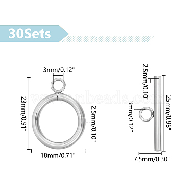 30 Sätze 304 Edelstahl-Knebelverschlüsse(STAS-UN0057-52)-3