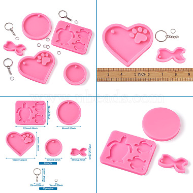 kits de moules en silicone porte-clés diy(DIY-TA0008-64)-8