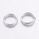 Silver Color Plated Iron Split Rings(X-JRDS7mm)-2