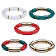 5Pcs 5 Colors Acrylic Curved Tube Stretch Bracelets Set(sgBJEW-SW00069)-1