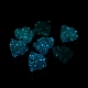 Placage uv lumineux perles acryliques irisées arc-en-ciel(OACR-P016-07)-1