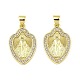 Brass with Cubic Zirconia Pendants(KK-K346-12G)-1