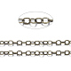 Brass Flat Oval Cable Chains(X-CHC025Y-AB)-1