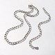 304 Stainless Steel Curb Chain Necklaces and Bracelets Sets(SJEW-L379-09P)-1