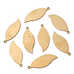 Brass Pendants, Leaf, Light Gold, 32x12.5x1mm, Hole: 1.8mm(KK-WH0061-07LG)