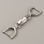 Zinc Alloy Fold Over Clasps, for Costume, Platinum, 70x24x8mm, Hole: 20mm(FIND-WH0032-09P)
