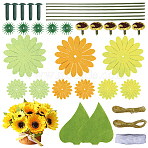 1Set Non-woven Fabric Material Package, Flower, Sandy Brown, 99x35.5mm, Hole: 9.5mm(DIY-SC0032-33D)