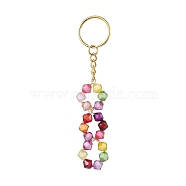 Acrylic Beads Keychain, with Iron Findings, Mixed Color, 11.5cm(KEYC-JKC00771)