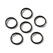Iron Split Key Rings, Keychain Ring, Electrophoresis Black, 10x1.5mm, Inner Diameter: 8.5mm(IFIN-WH0052-69EB-02)