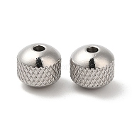 Non-Tarnish 201 Stainless Steel Bead, Round, Stainless Steel Color, 8mm, Hole: 2mm(STAS-H214-28C-P-1)