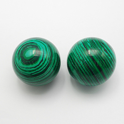 Synthetical Malachite Gemstone Decorations, for Finger Health, Round, Green, 40mm(DJEW-R001-2)