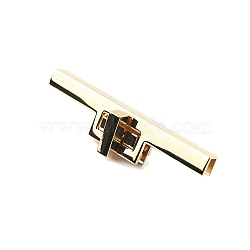 Die-cast Twist Lock, Straight Bar Lock, Metal Bag Twist Lock Accessories, Handbags Turn Lock, Light Gold, 88x28x9mm(PW-WGC895A-02)