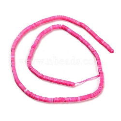 Natural Agate Beads Strands, Dyed, Square, Deep Pink, 2.5x2.5x1.5mm, Hole: 1mm, about 236pcs/strand, 15.08''(38.3cm)(G-M422-A01-01B)