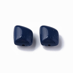 Opaque Acrylic Beads, Polygon, Midnight Blue, 17.5x15.5x11mm, Hole: 2mm, about 230pcs/500g(MACR-S373-15A-A06)