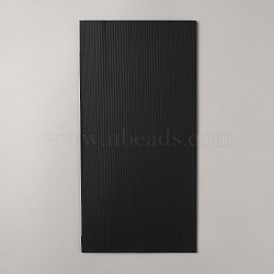 Plastic Corrugated Sheets Pads, for DIY Crafts Model Building, Rectangle, Black, 300x150x3mm(DIY-WH0632-18B-01)