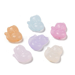 Opaque Acrylic Beads, Fox, Mixed Color, 22x17x7mm, Hole: 1.6mm(MACR-K358-29)