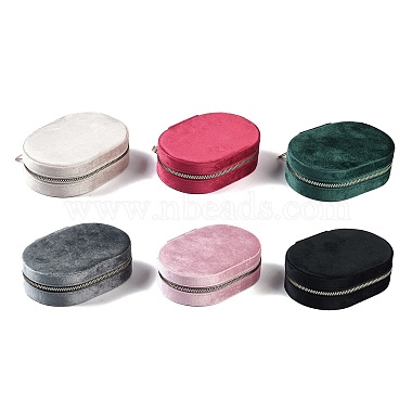 Mixed Color Oval Velvet Jewelry Set Boxes