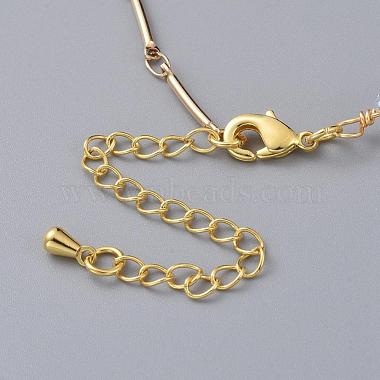 Bicone Austrian Crystal Chain Necklaces(NJEW-JN02589)-3