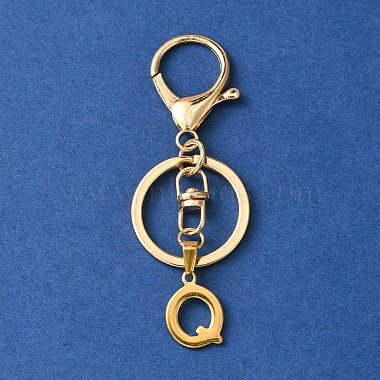 Letter Q Stainless Steel Keychain