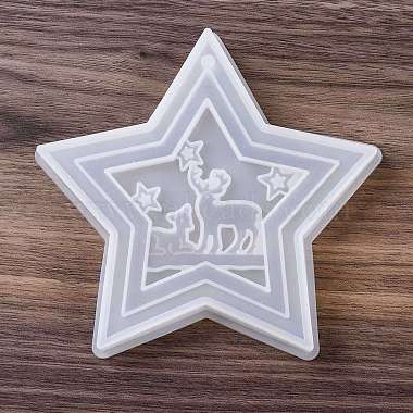 Tema navideño diy colgantes decoración molde de silicona(DIY-F151-01D)-4