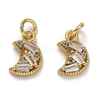 Brass Micro Pave Cubic Zirconia Charms(ZIRC-H119-07)-2