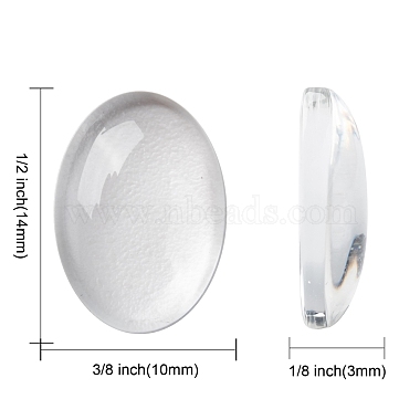 Transparent Oval Glass Cabochons(X-GGLA-R022-14x10)-2
